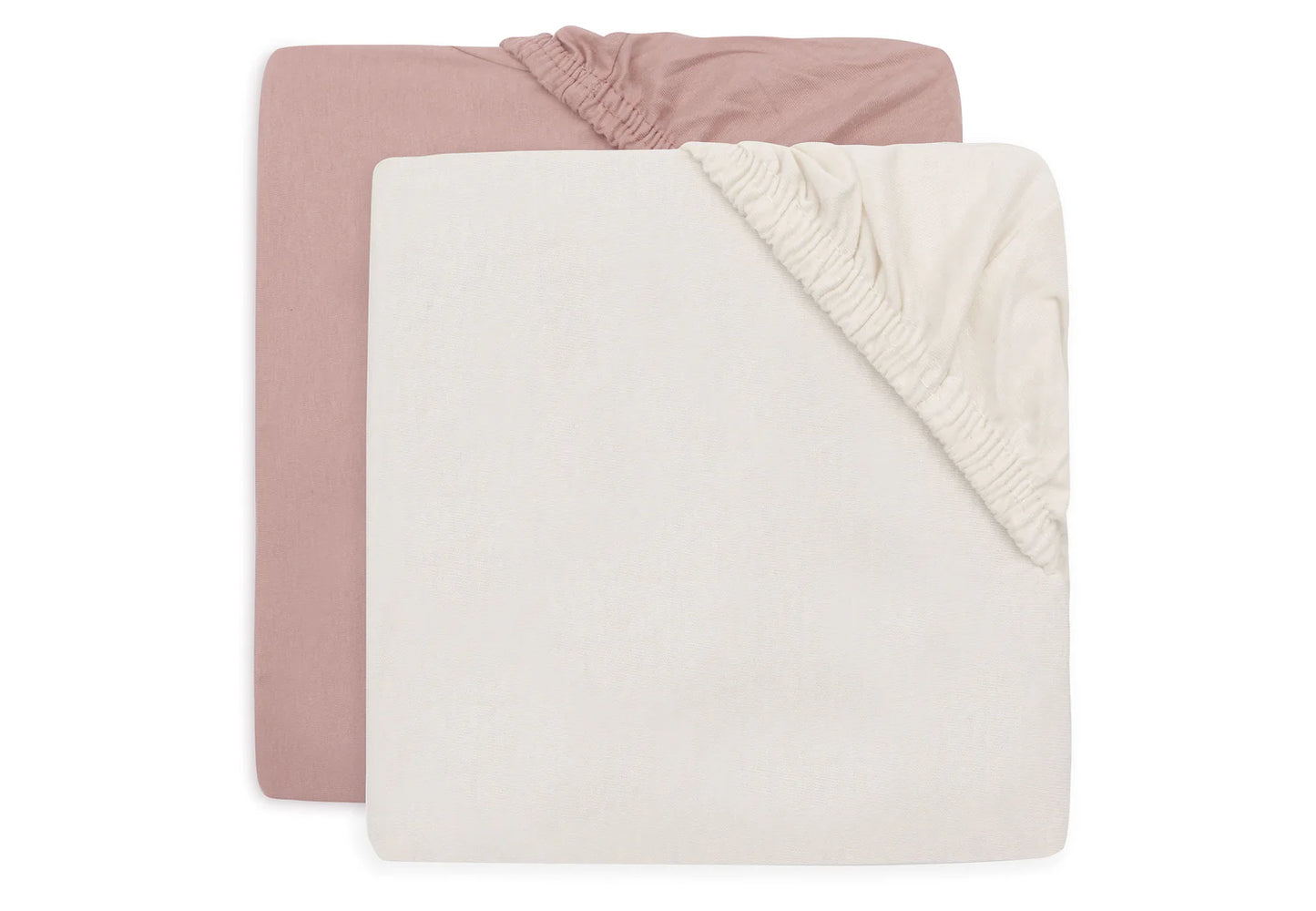 Jollein, Aluslakana 2-pack, 70x140cm, Wild Rose&Ivory