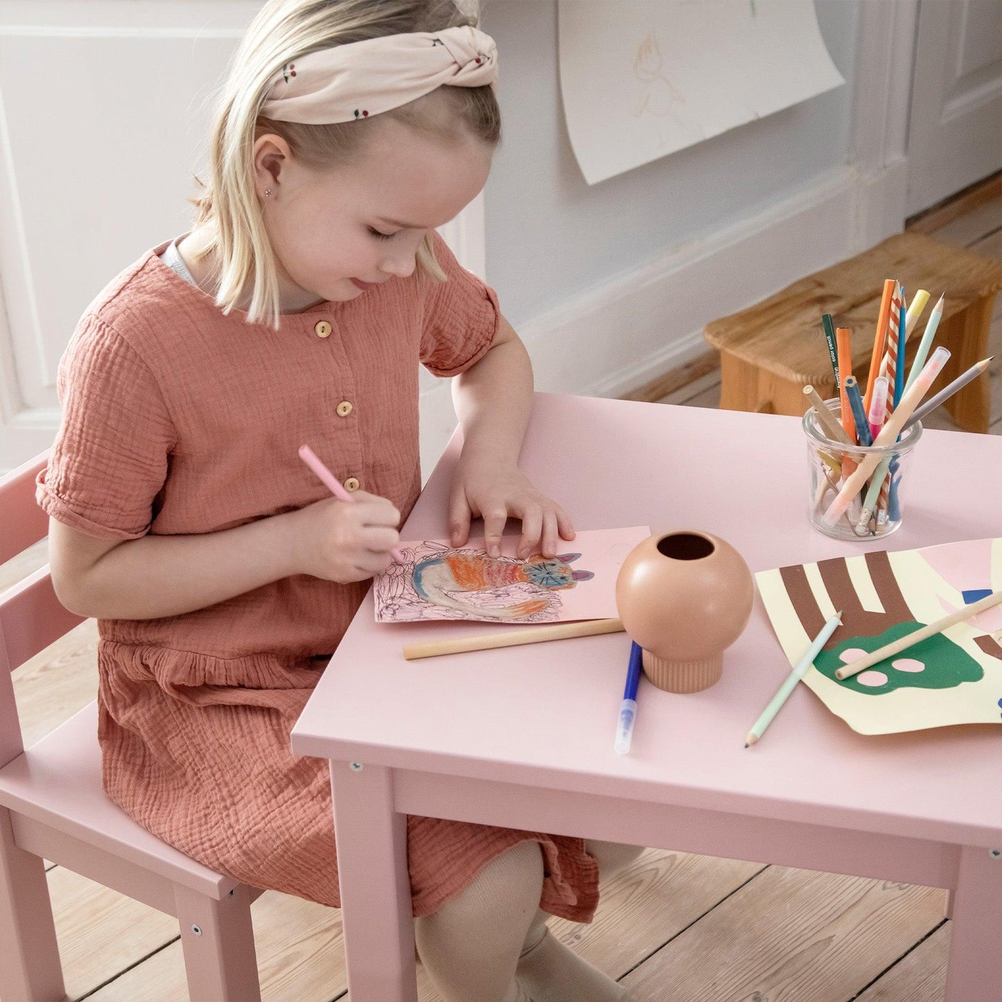 Hoppekids Mads, Lasten Tuoli, Pale Rose