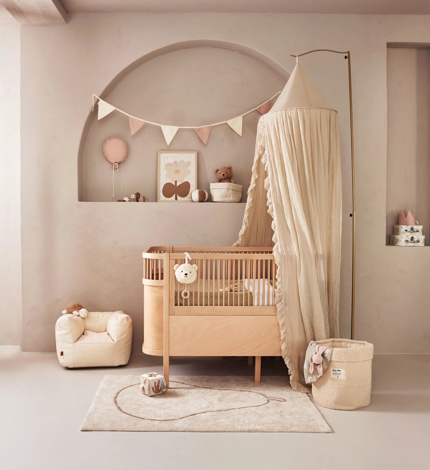Jollein, Storage Basket Boucle, Natural