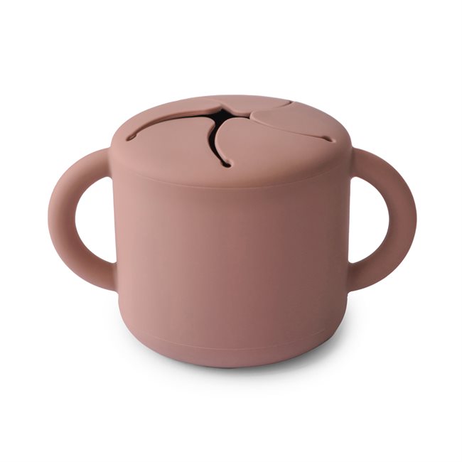 Mushie, Silikon Snack Cup, Cloudy Mauve