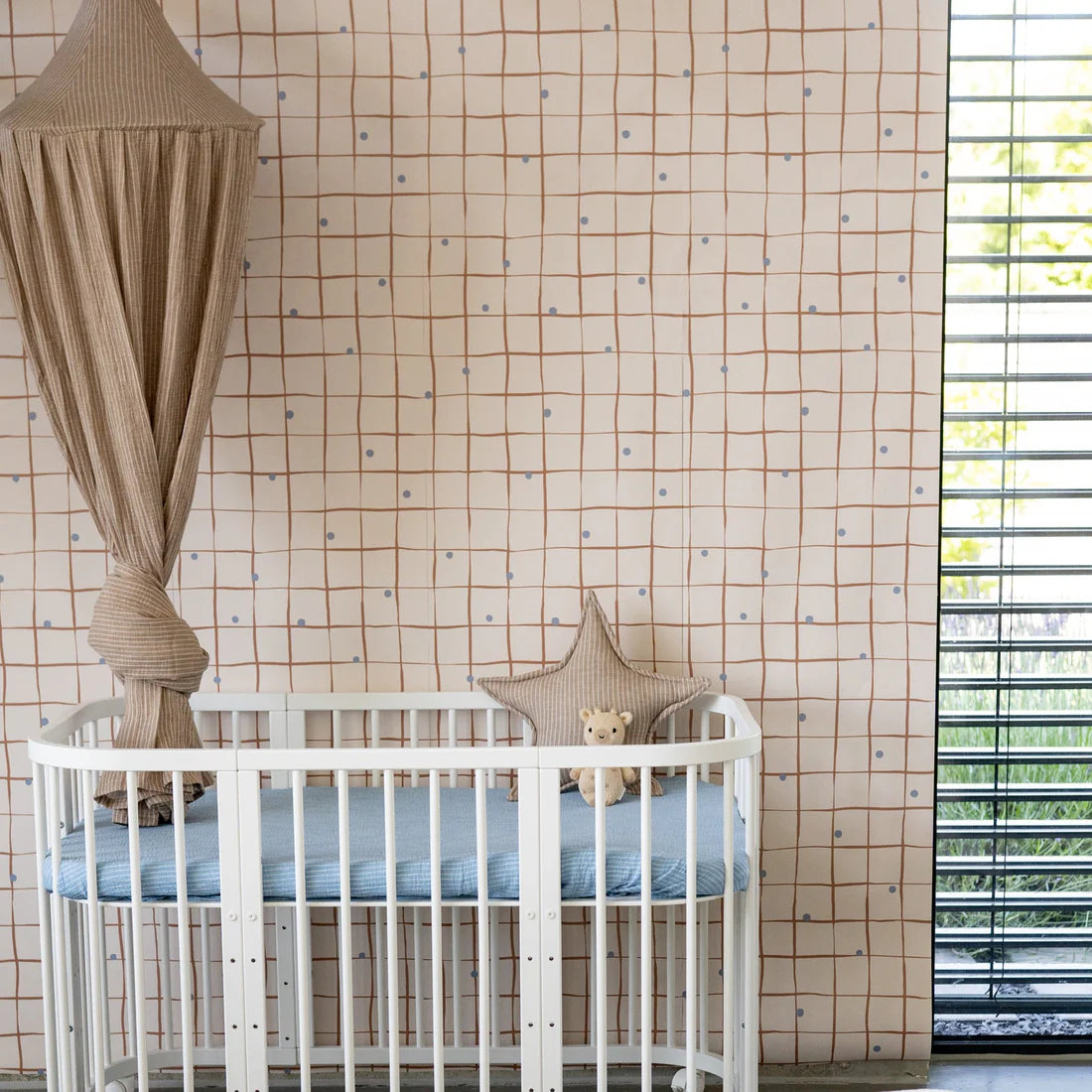 Matuu, Sänghimmel, Beige Randig Muslin