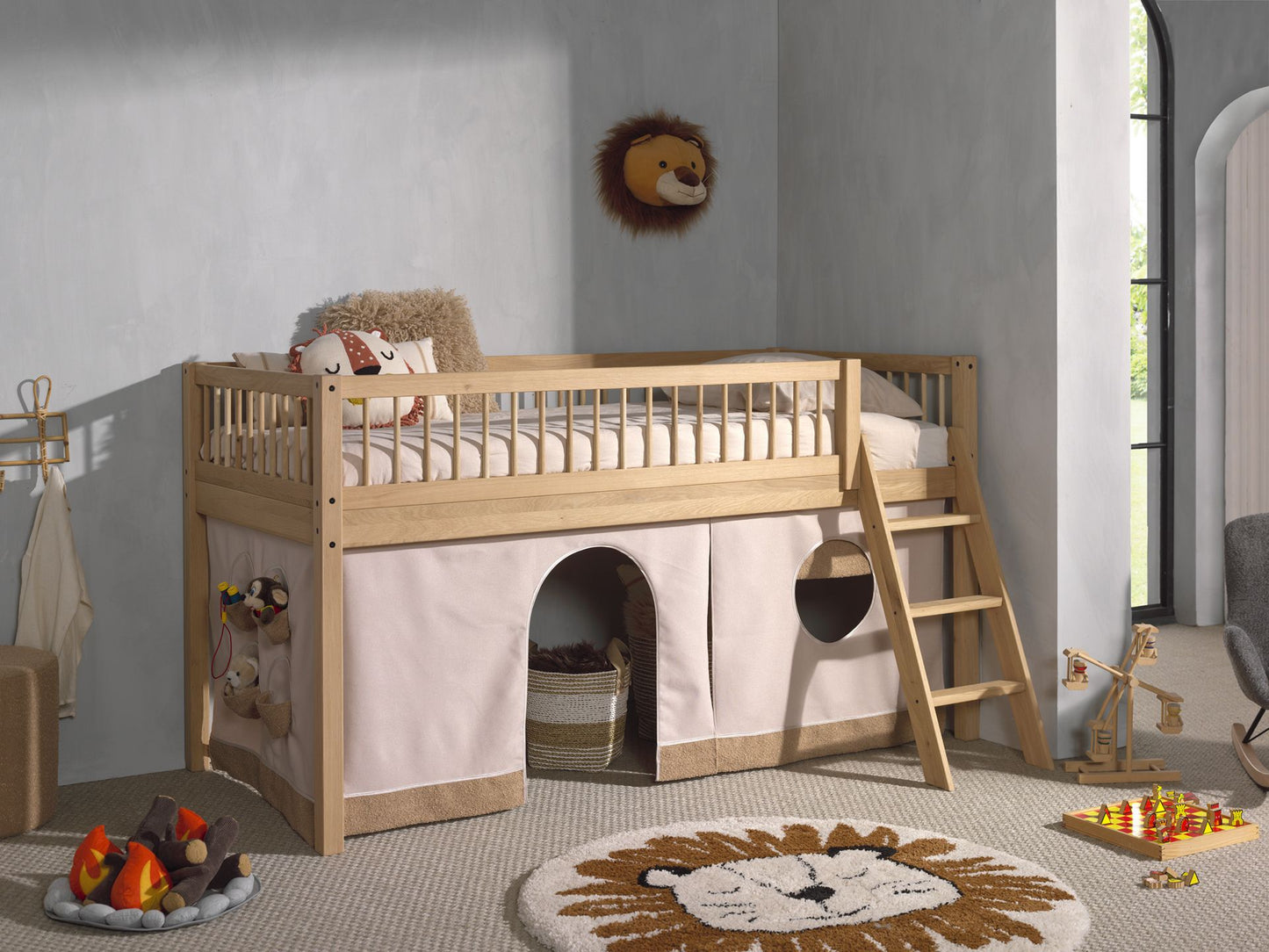 Vipack, Forrest, Loft Bed Canopy, Beige