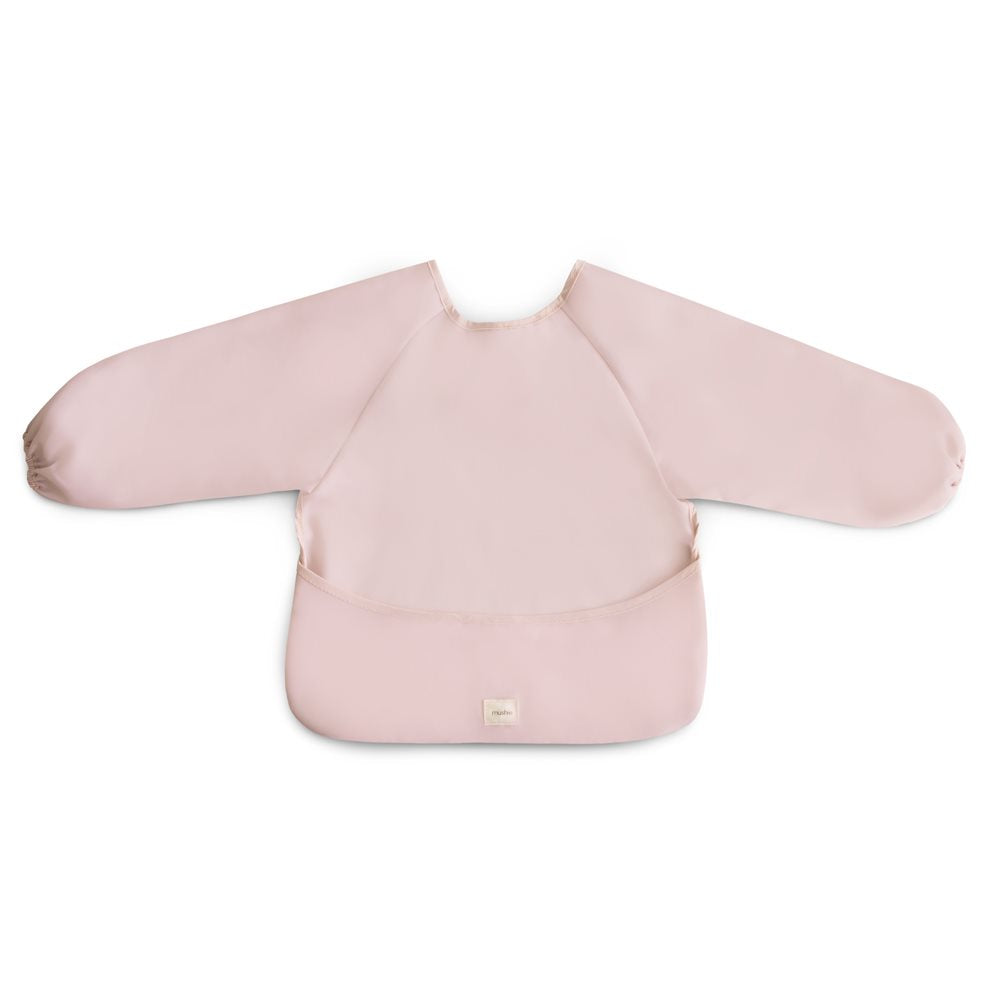 Mushie, Bib with Sleeves, Blush