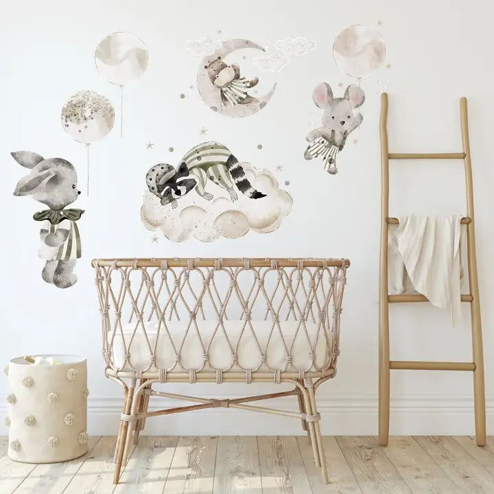 Wall sticker Set 100x100 cm, Moon Dreamers
