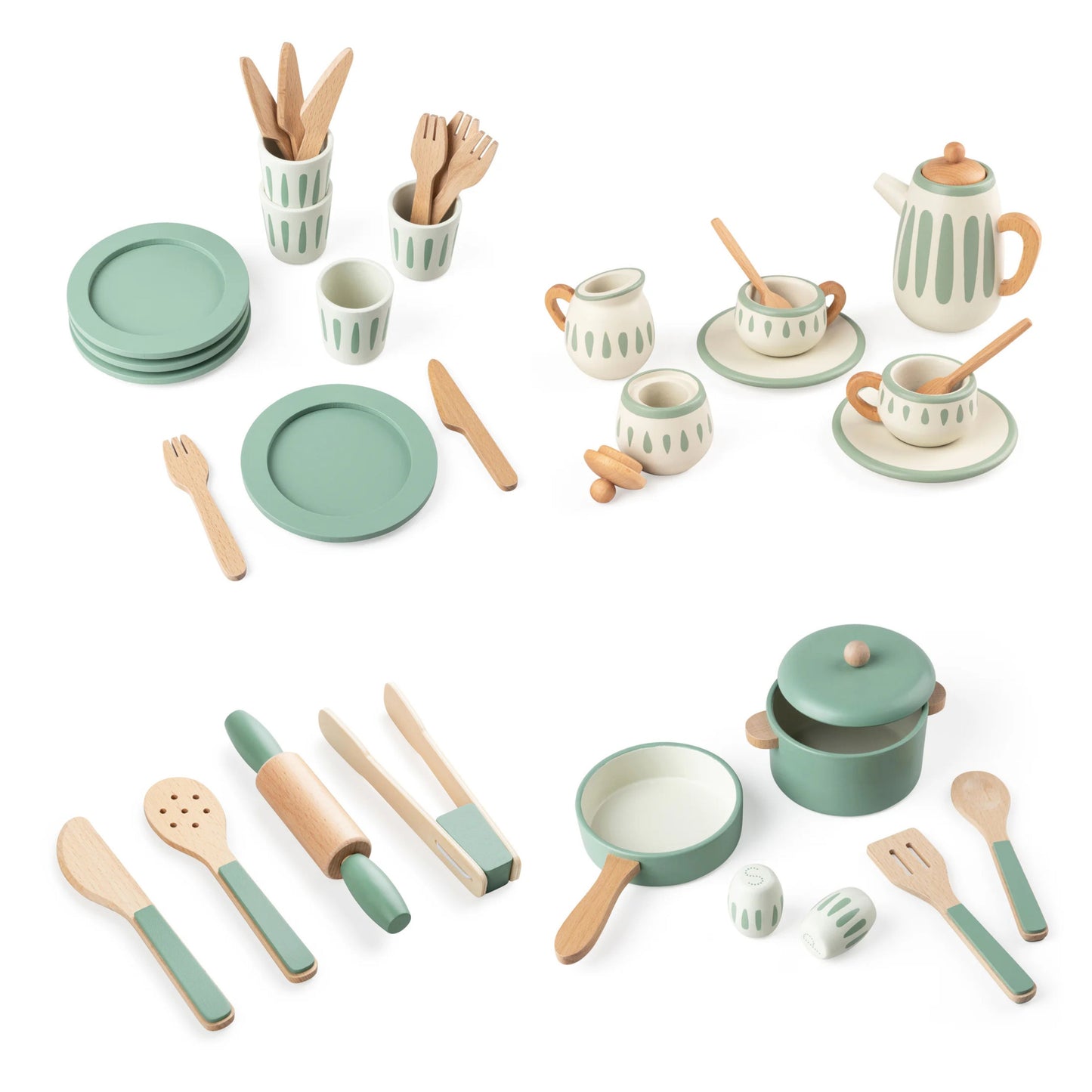 Sebra, Fatset 35 delar, Sage Green