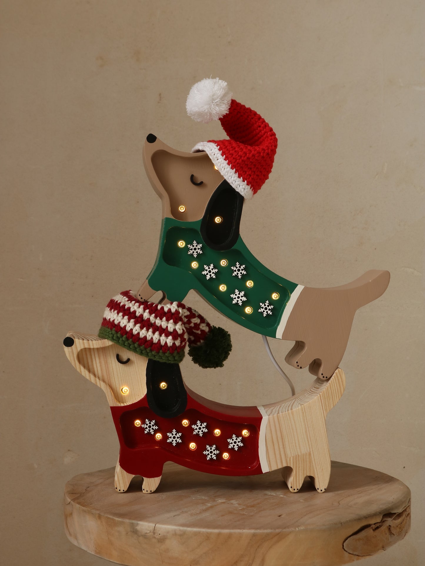 Små ljus, nattlampa valp MINI, julsnöflinga