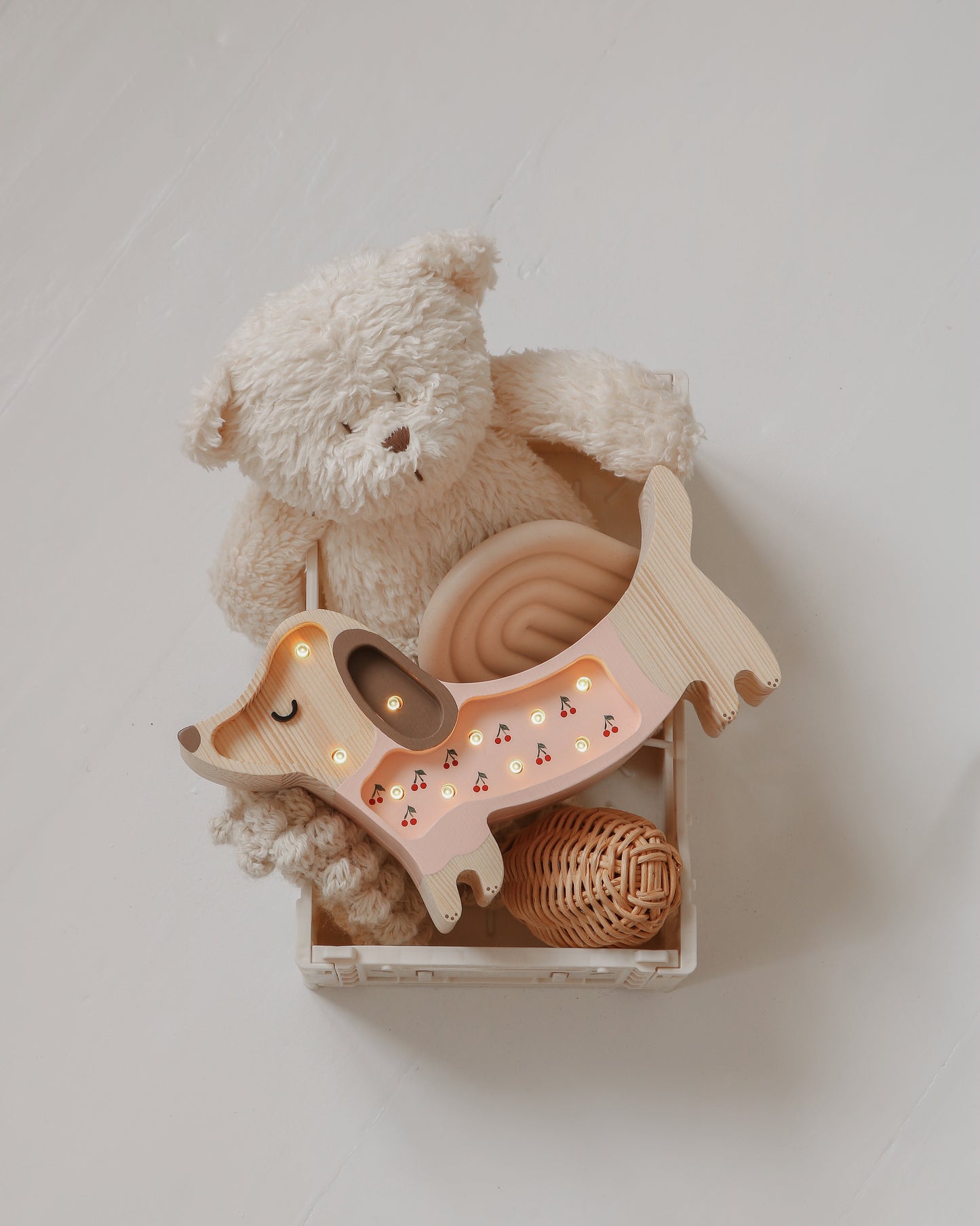 Små ljus, nattljus MINI valp, körsbär på rosa