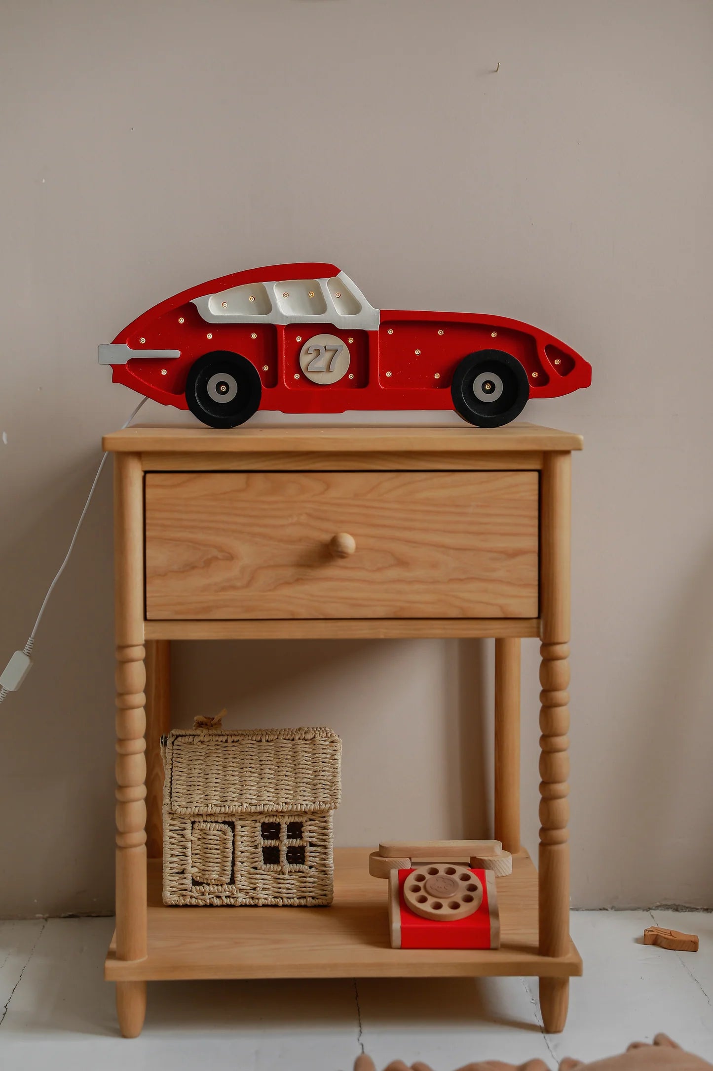Little Lights Night Light, Race Car Red