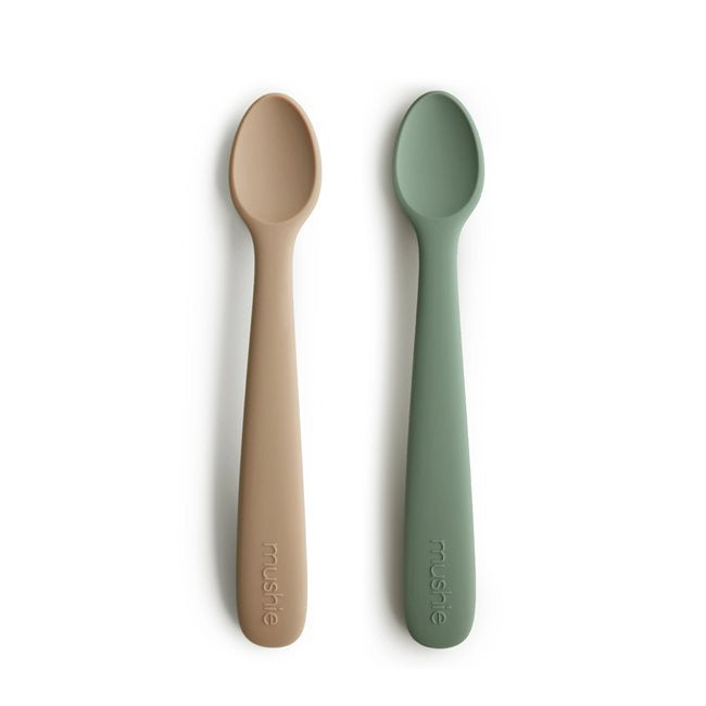 Mushie, Silicone Spoon Set 2pcs, Dried Thyme/Natural