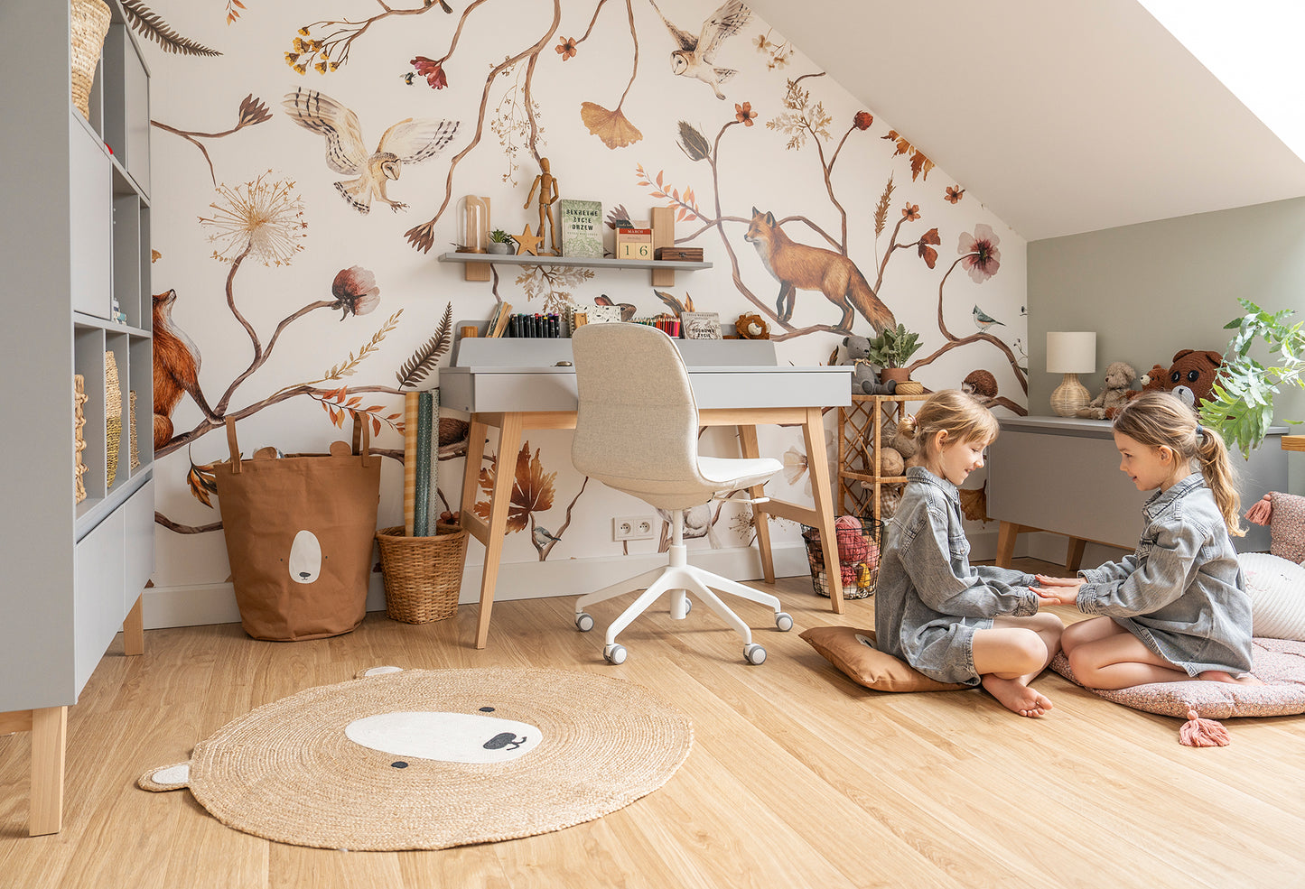 Pinio, Gungbokhylla 120 cm, Grå