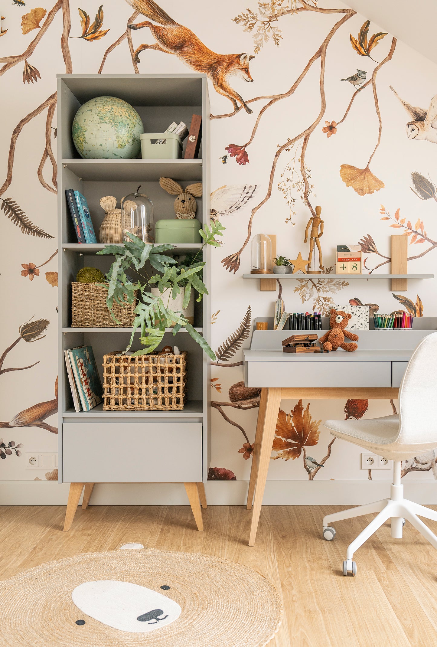 Pinio, Gungbokhylla 65 cm, Grå