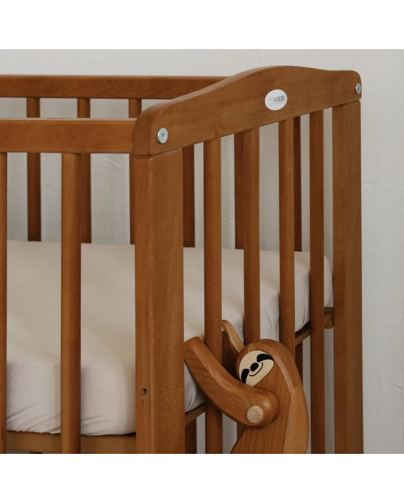 Waldin, Kehto 2-in-1 + Patja, Walnut