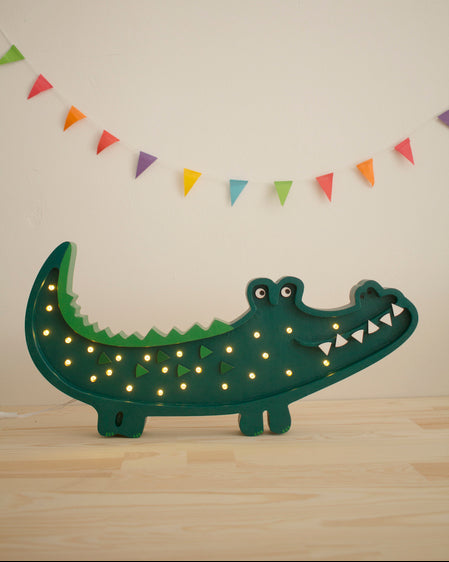 Little Lights Yövalo Crocodile, Papkin Green