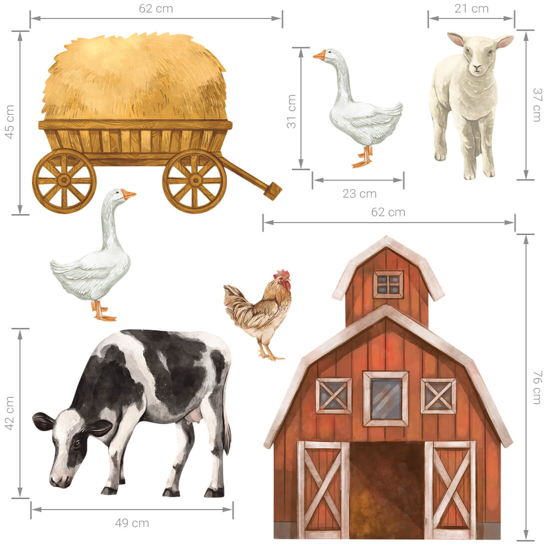 Pastelowe Love, Seinätarra Setti, Farm Animals 2