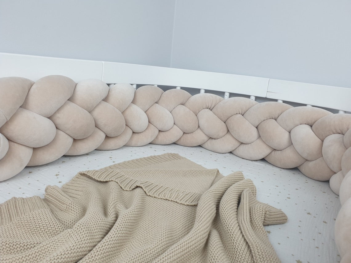 Kantstoppning 4-stavs Letti, Velvet Beige