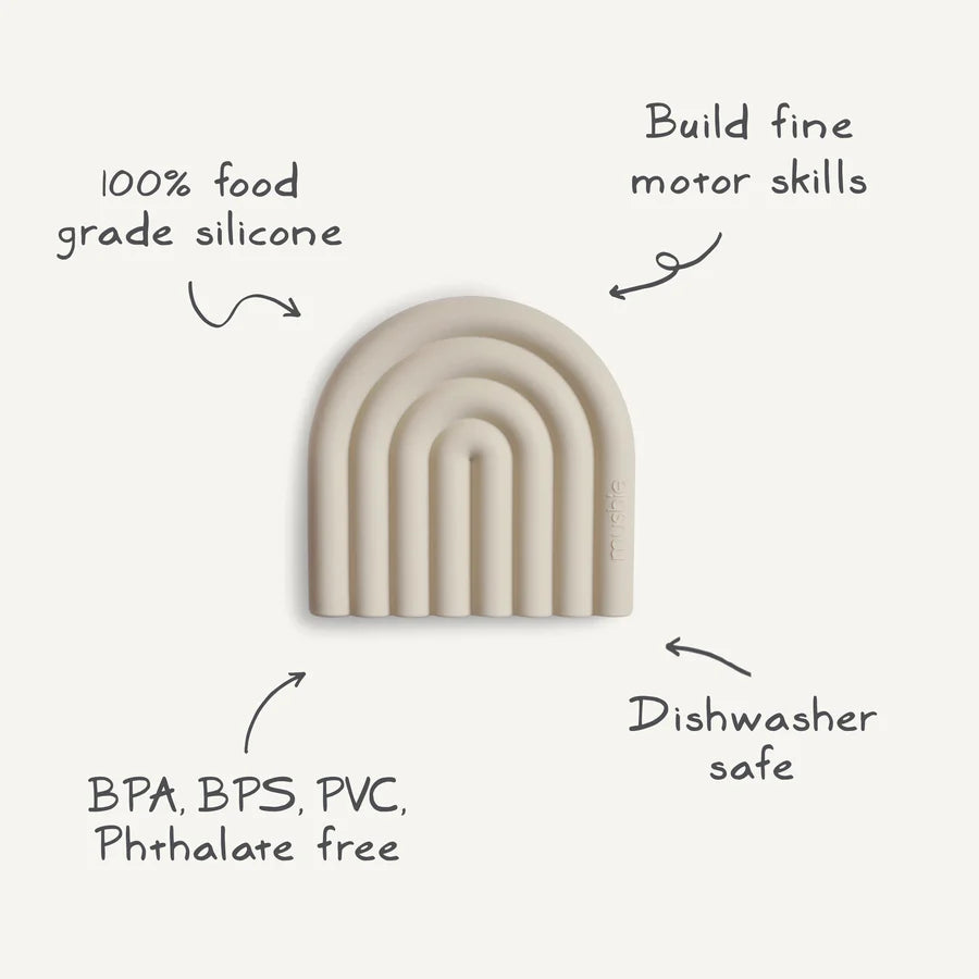 Mushie, Chew Toy Rainbow, Shifting Sand