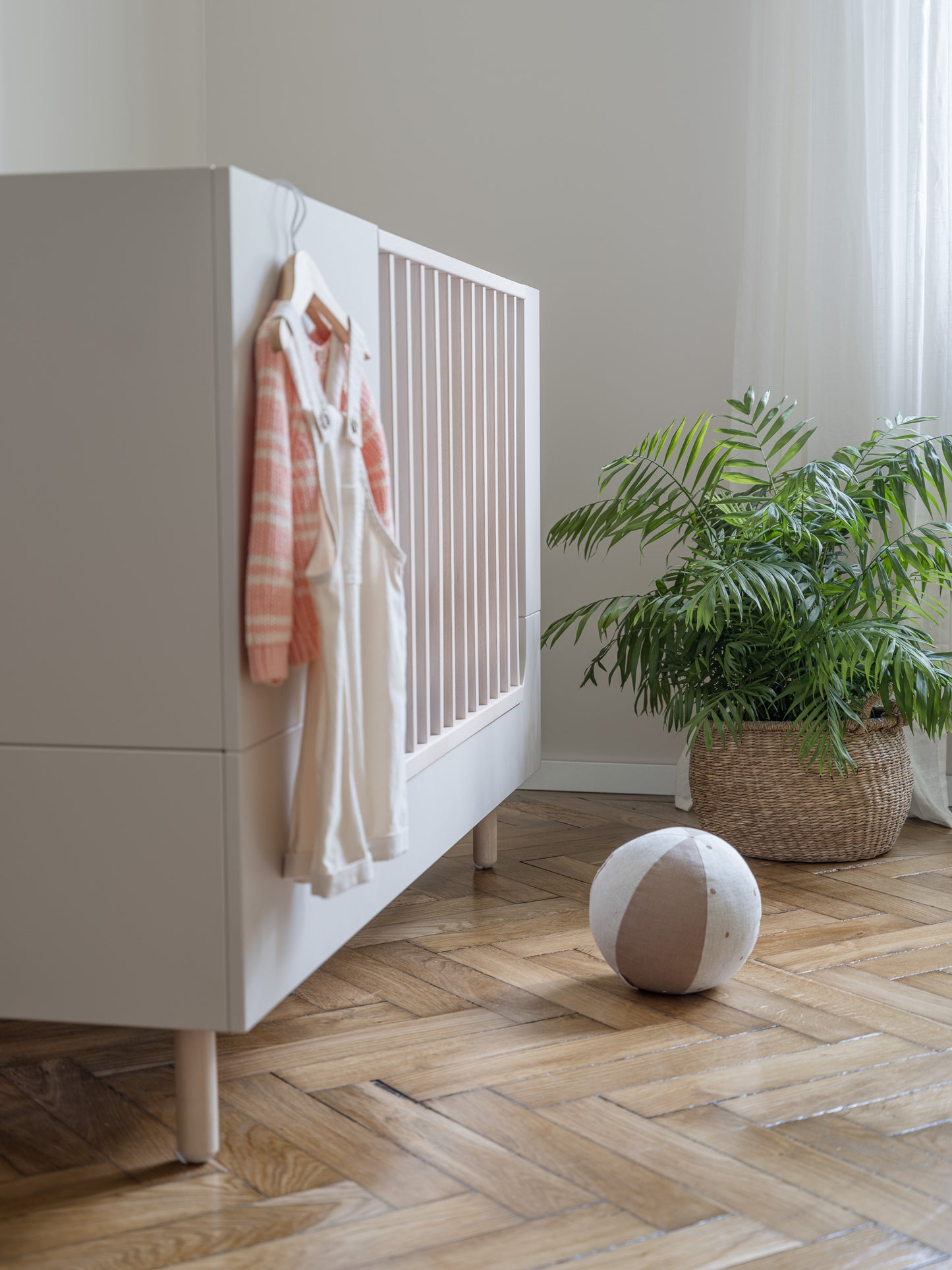 Wood Luck Design, Cot & Junior Bed 2 IN 1, 70x140 cm, River Sand Beige