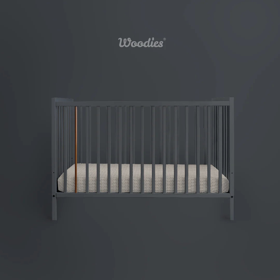Woodies, Cot Star Dust 60x120 cm, Anthracite