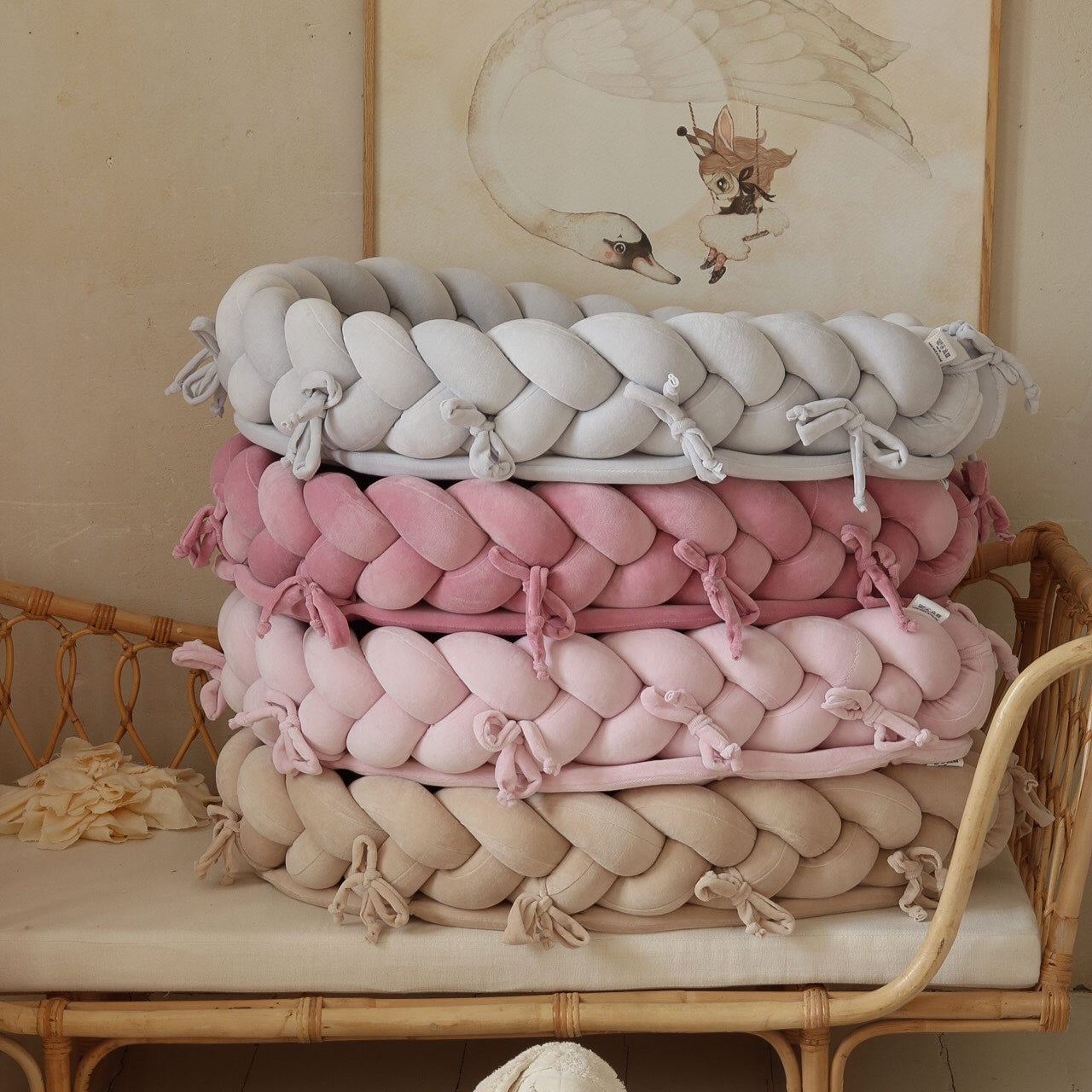 Kantstoppning Letti, Velvet Powder Pink