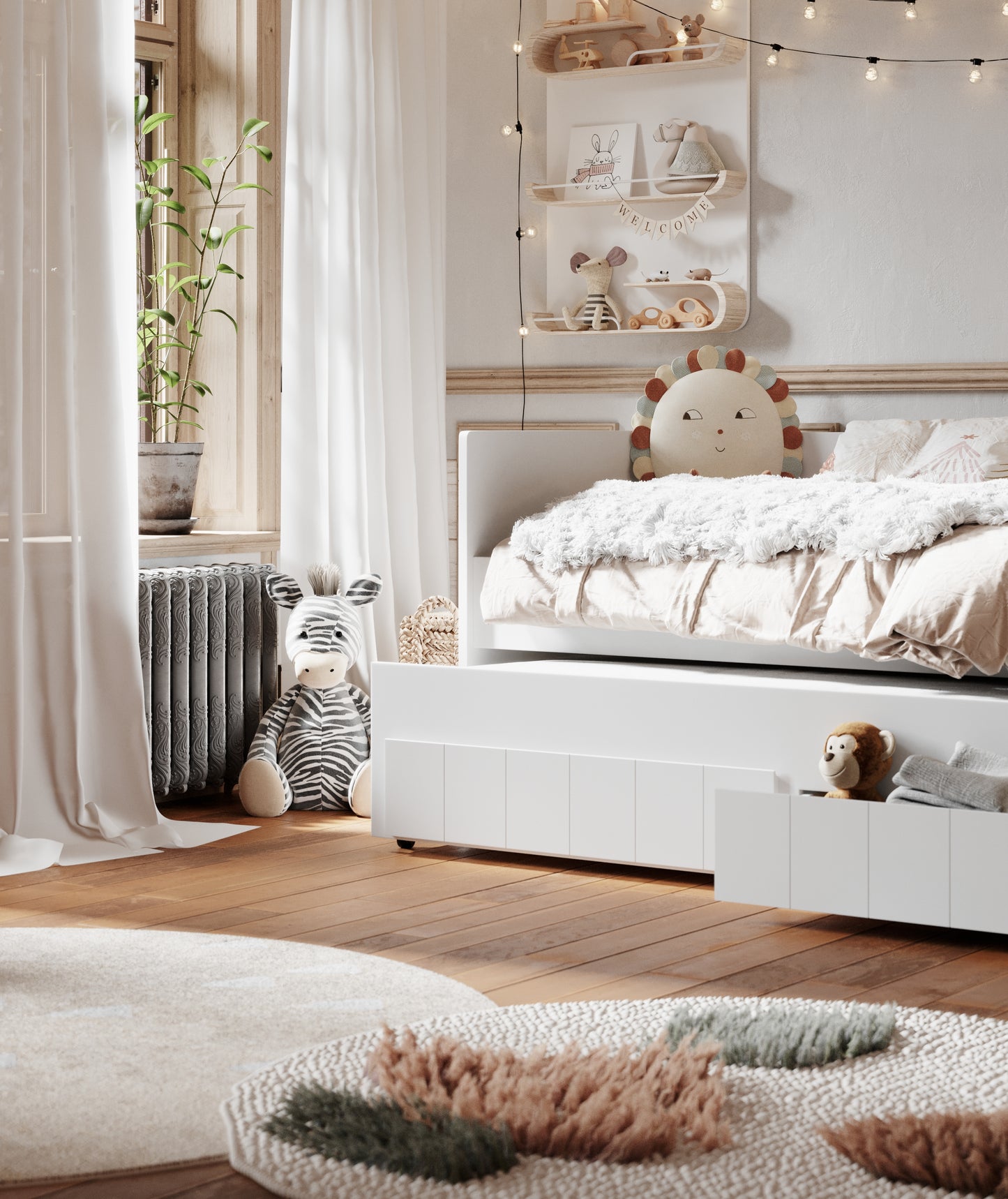 Pinio, Calmo Sofa Bed 90x200 cm, White