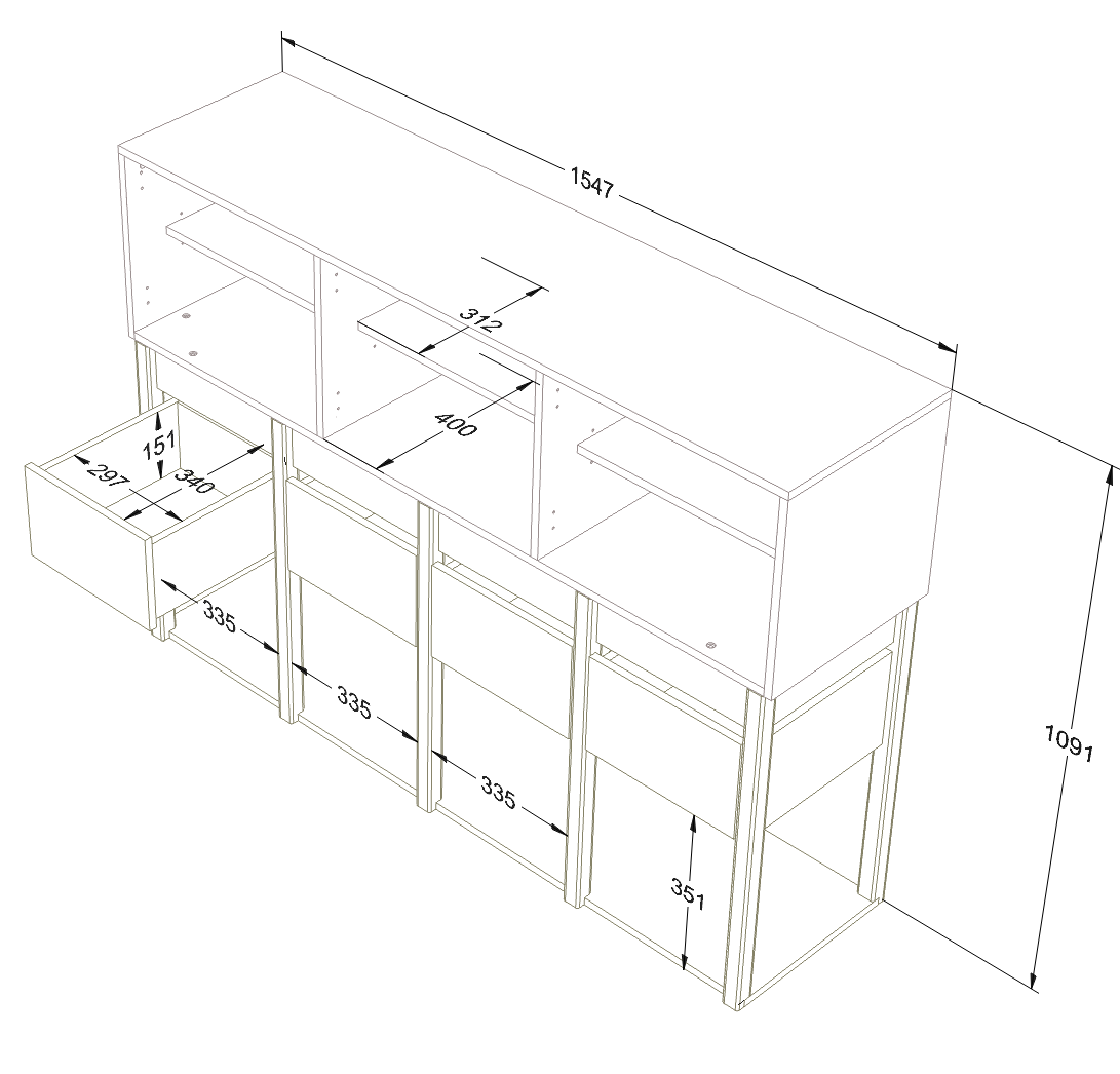 Wood Luck Design, Dresser, Tweens Pink