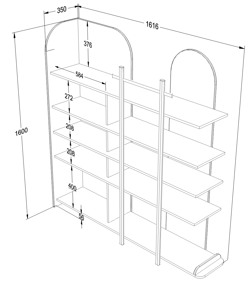 Wood Luck Design, Kirjahylly, Bloom