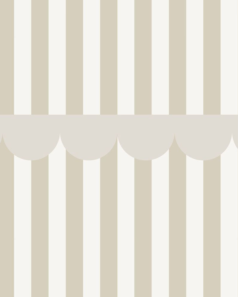 Rustik Beige vit, Tapeter