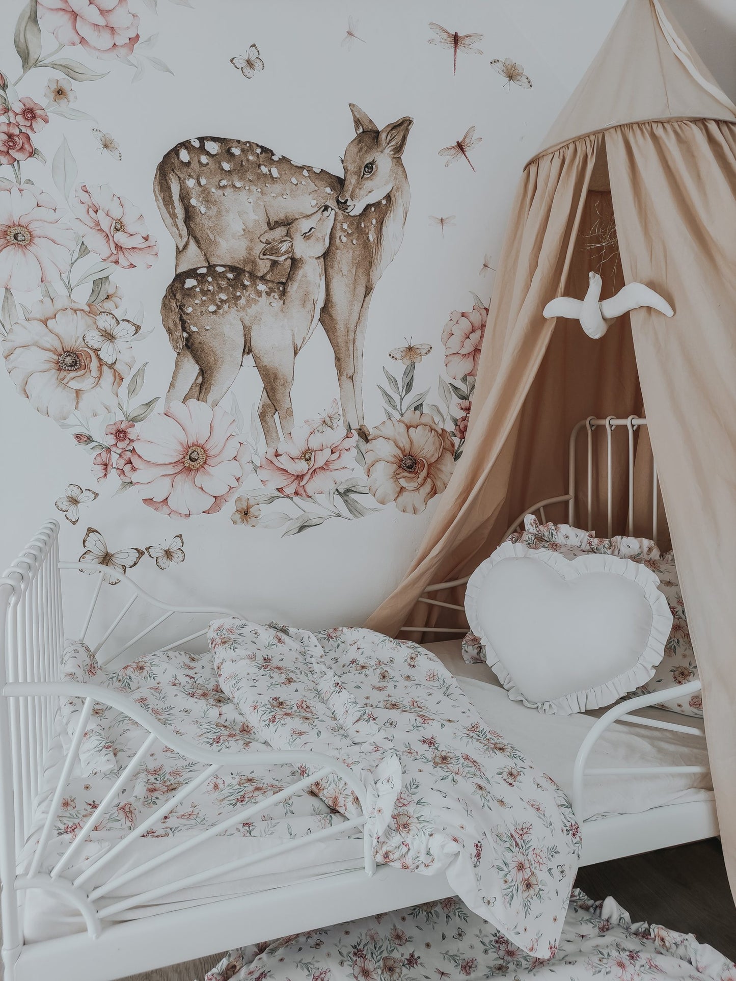 Wall sticker 140 cm, Meadow Circle Roe-Deer