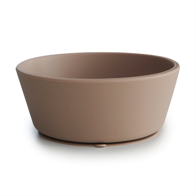 Mushie, Silicone bowl with suction cup, Natural