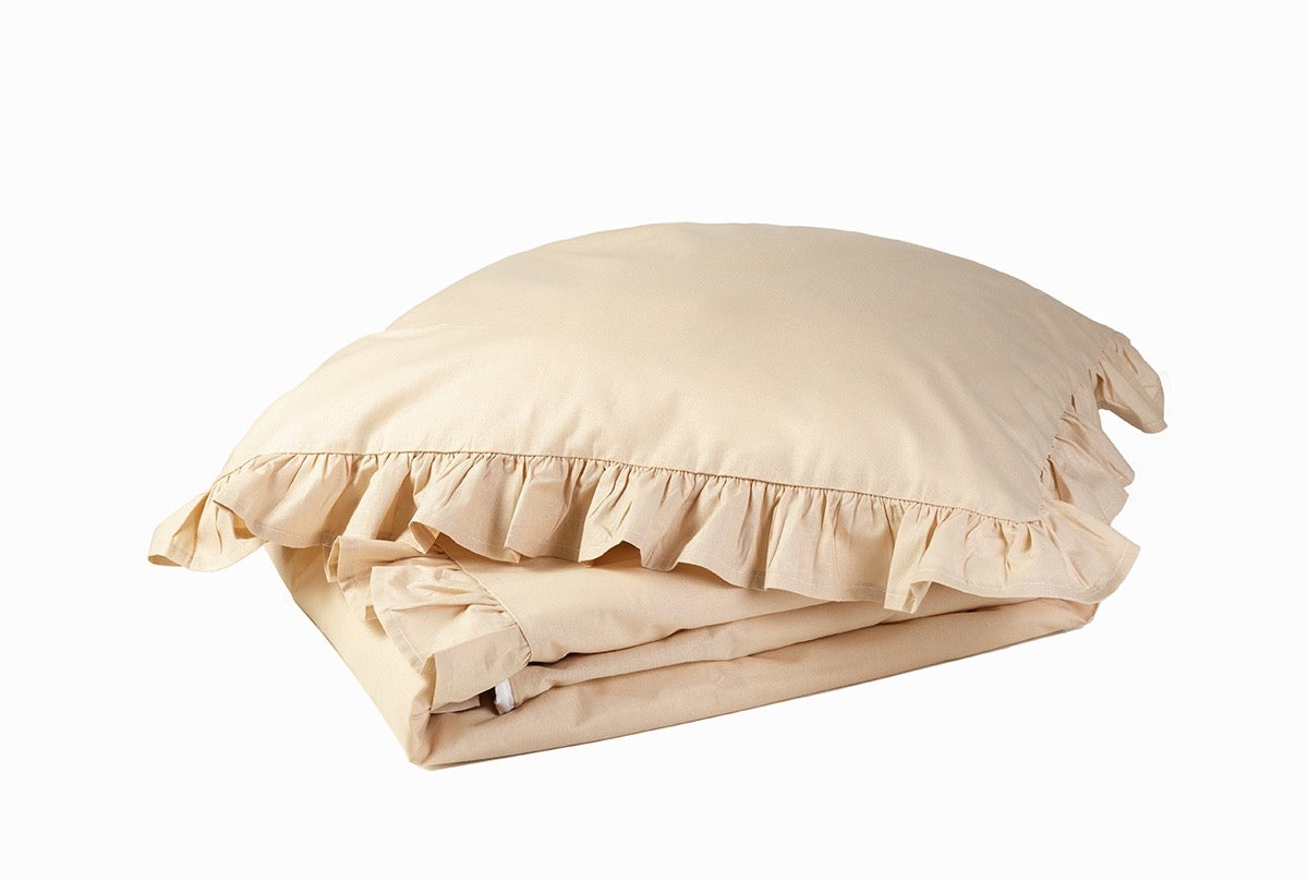 Pussilakanasetti 100x135, Nude With Frill