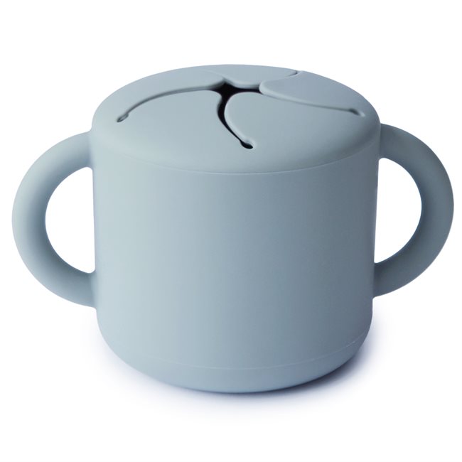 Mushie, Silikoninen Snack Cup, Powder Blue