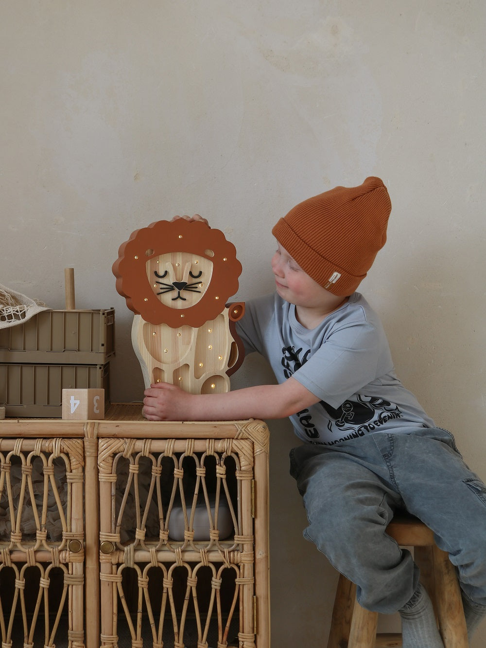 Little Lights Night Light, Serengeti Wood