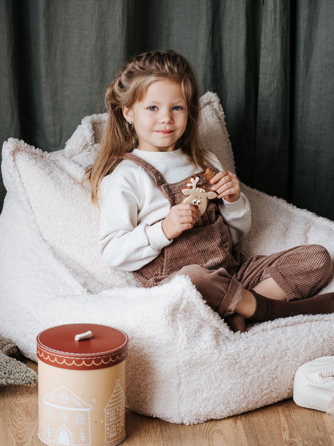 Wigiwama Säkkituoli, Teddy Cream White