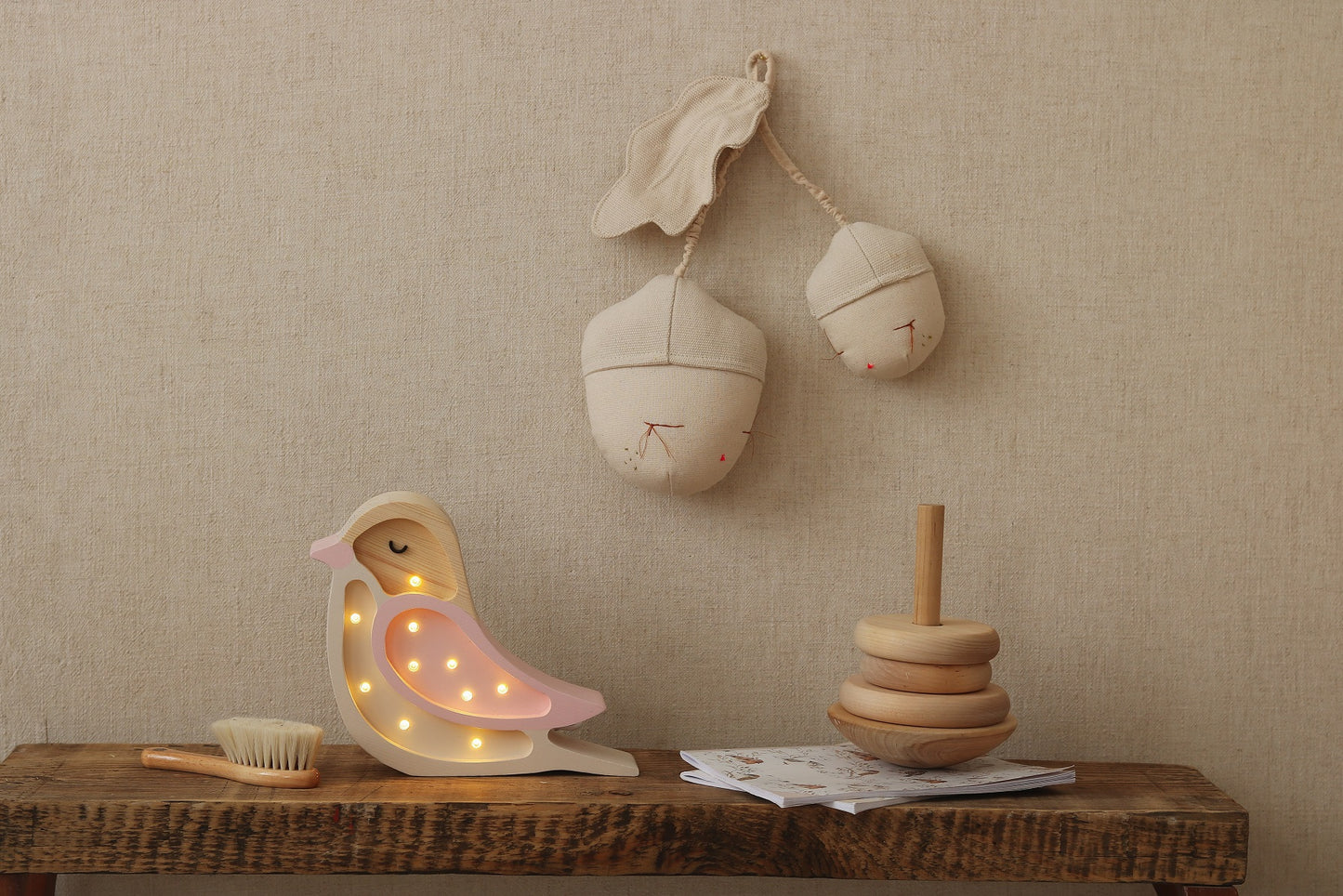 Little Lights, Yövalo MINI Bird, Strawberry Cream