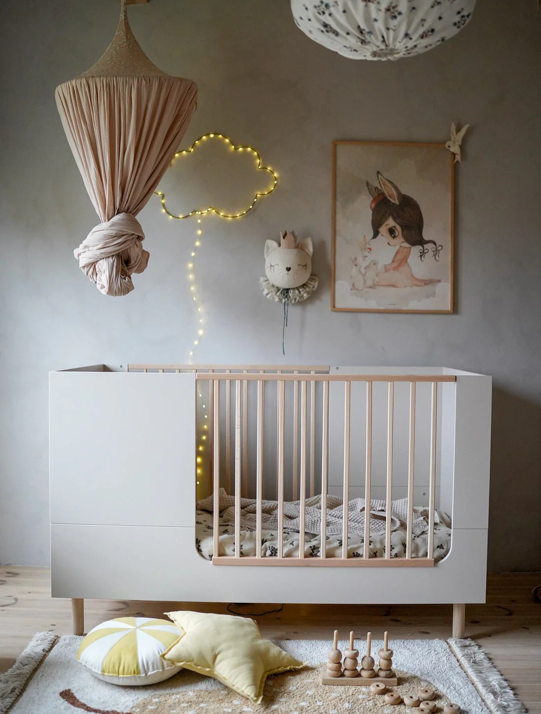 Wood Luck Design, Cot &amp; Junior Bed 2 IN 1, 70x140 cm, Truffle