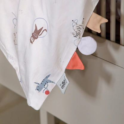 Zebra, Satin Cotton Duvet Cover Set 140x100 cm, Teeny Toes, Lilac