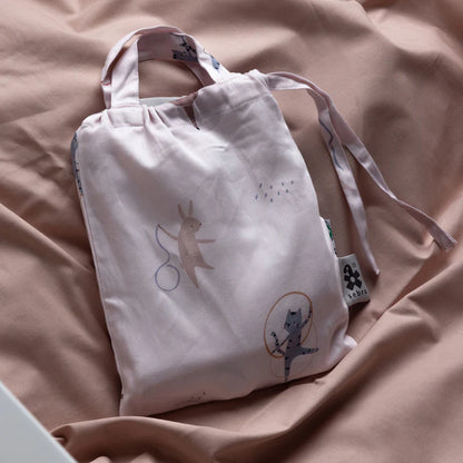 Zebra, Satin Cotton Duvet Cover Set 140x100 cm, Teeny Toes, Lilac