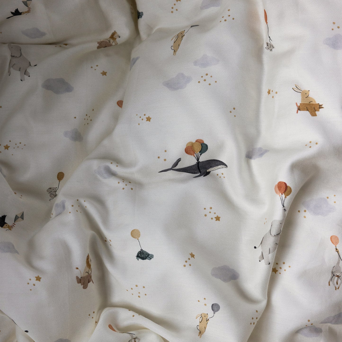 Sebra, Puuvillasatiini Pussilakanasetti 135x100 cm, World of Sebra