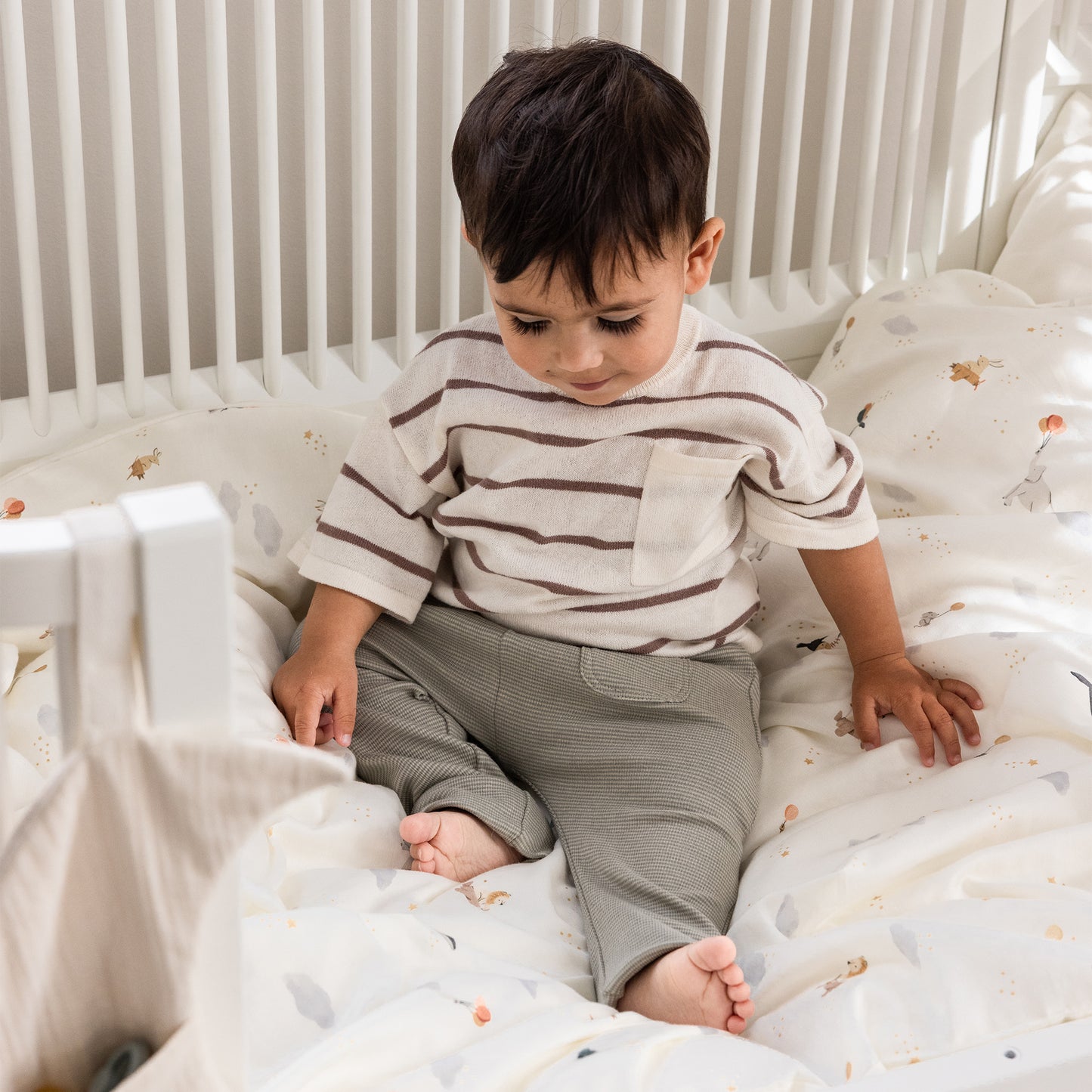 Sebra, Puuvillasatiini Pussilakanasetti 135x100 cm, World of Sebra