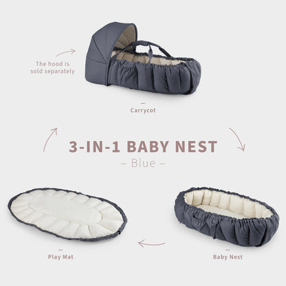 Sebra, 3-in-1 Baby Nest, Blue