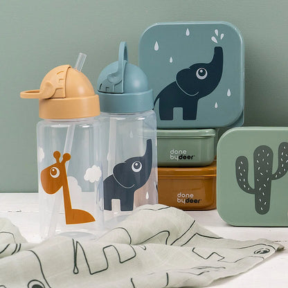 Straw bottle 350ml, Elphee Blue