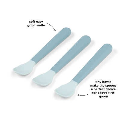 Foodie, Baby Spoons, 3-pack, blue