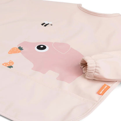 Tiny Farm, Bib with Sleeves, Powder