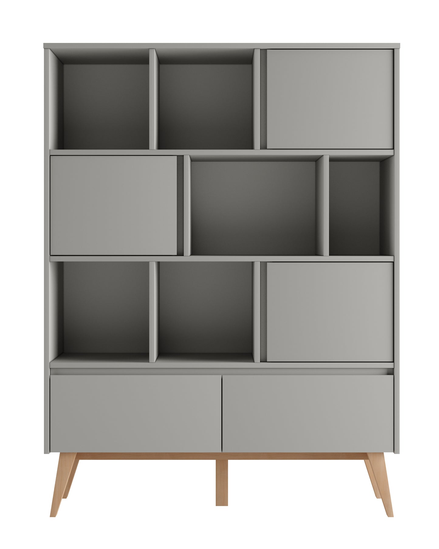 Pinio, Gungbokhylla 120 cm, Grå