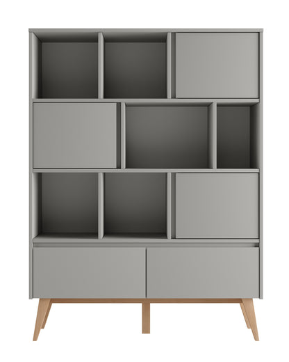 Pinio, Gungbokhylla 120 cm, Grå