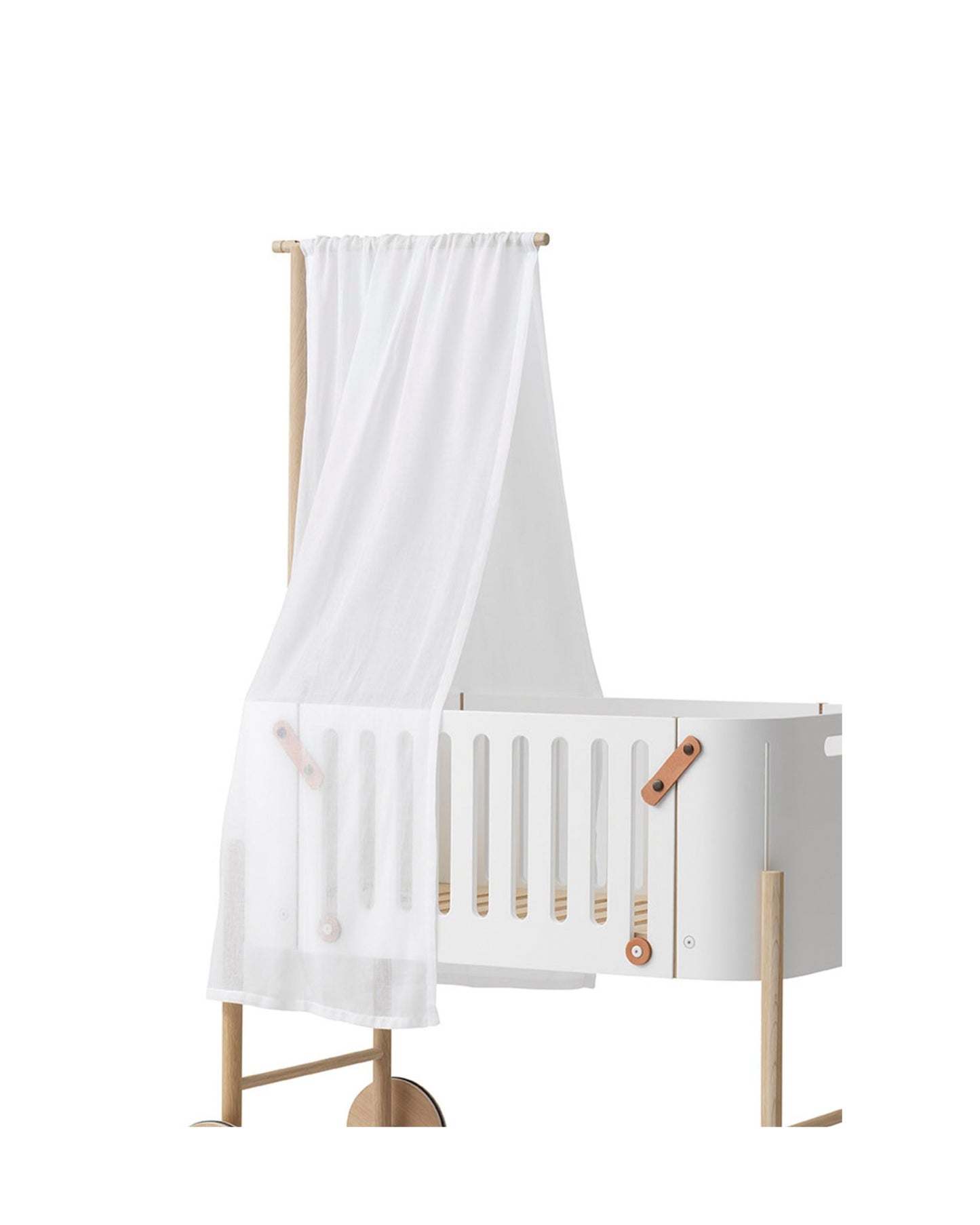 Oliver Furniture, Wood Co-Sleeper, White/Oak