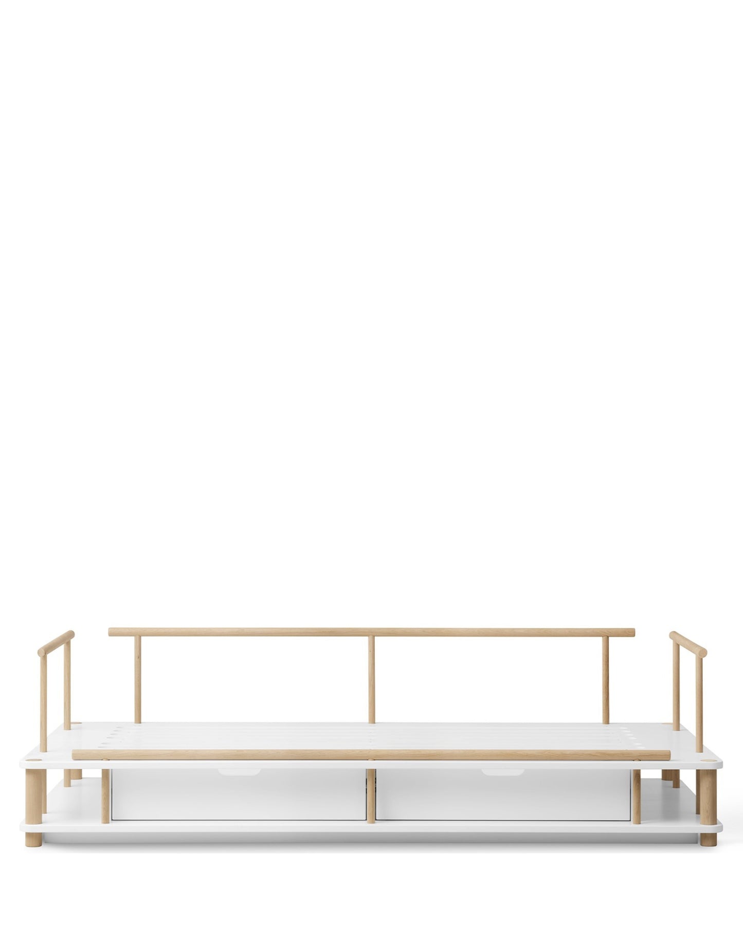 Oliver Furniture, Camp, Sohvasänky 90x180 cm, White/Oak