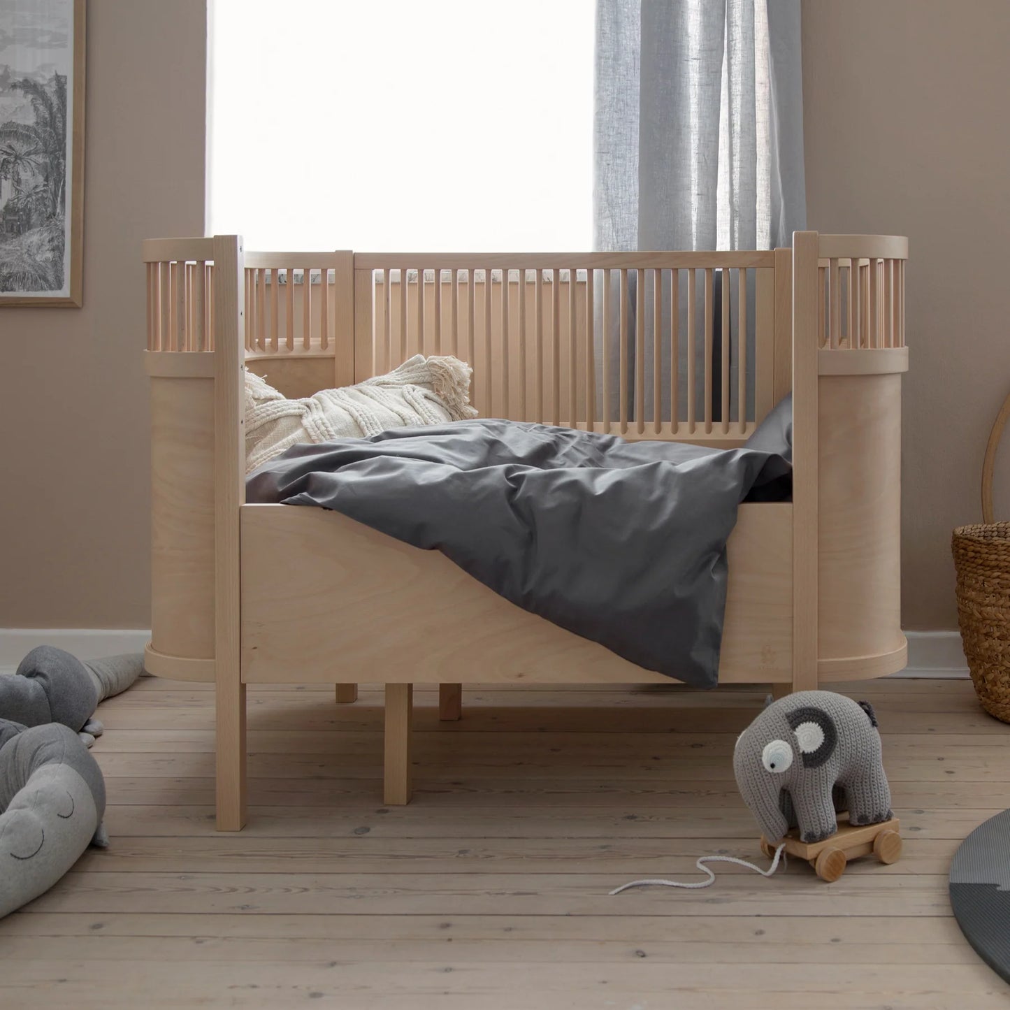 Zebra, Cot&amp;Junior bed 2in1, Wooden