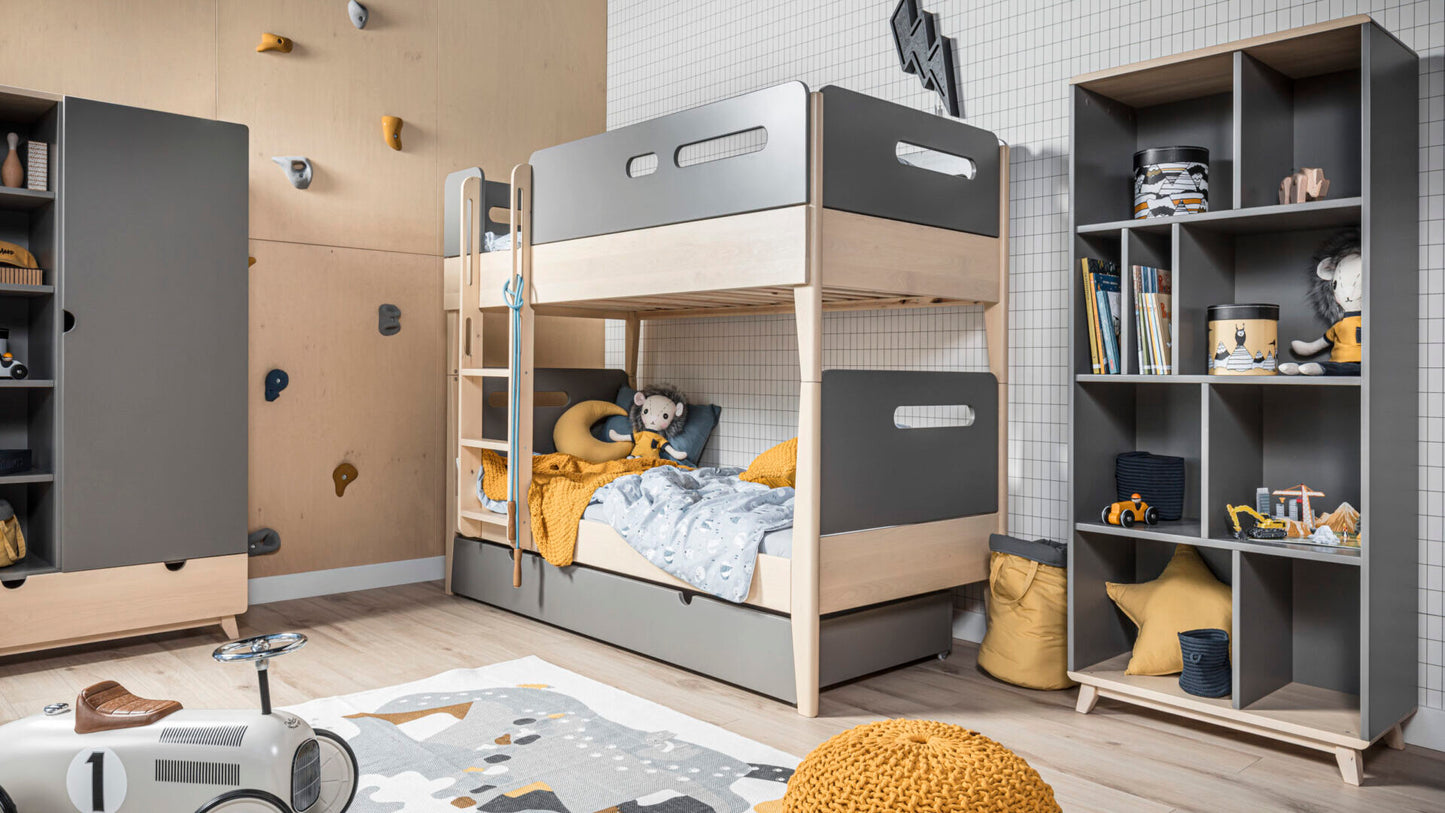 Inmondo, Minimondo Bunk Bed 90X200 cm, Grey