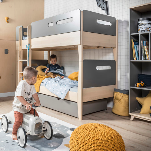 Inmondo, Minimondo Bunk Bed 90X200 cm, Grey